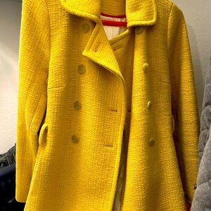 Yellow J Crew Coat, size 6